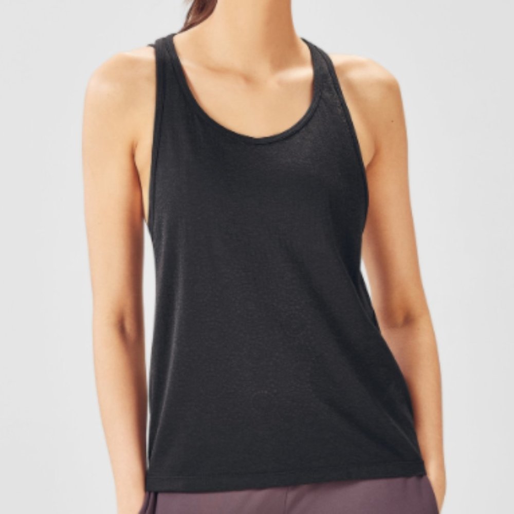 Black Fabletics Peggy Burnout Tank